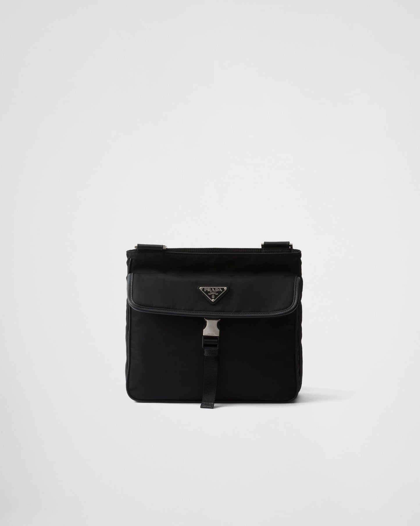 Sac porté épaule en Re-Nylon et cuir Saffiano