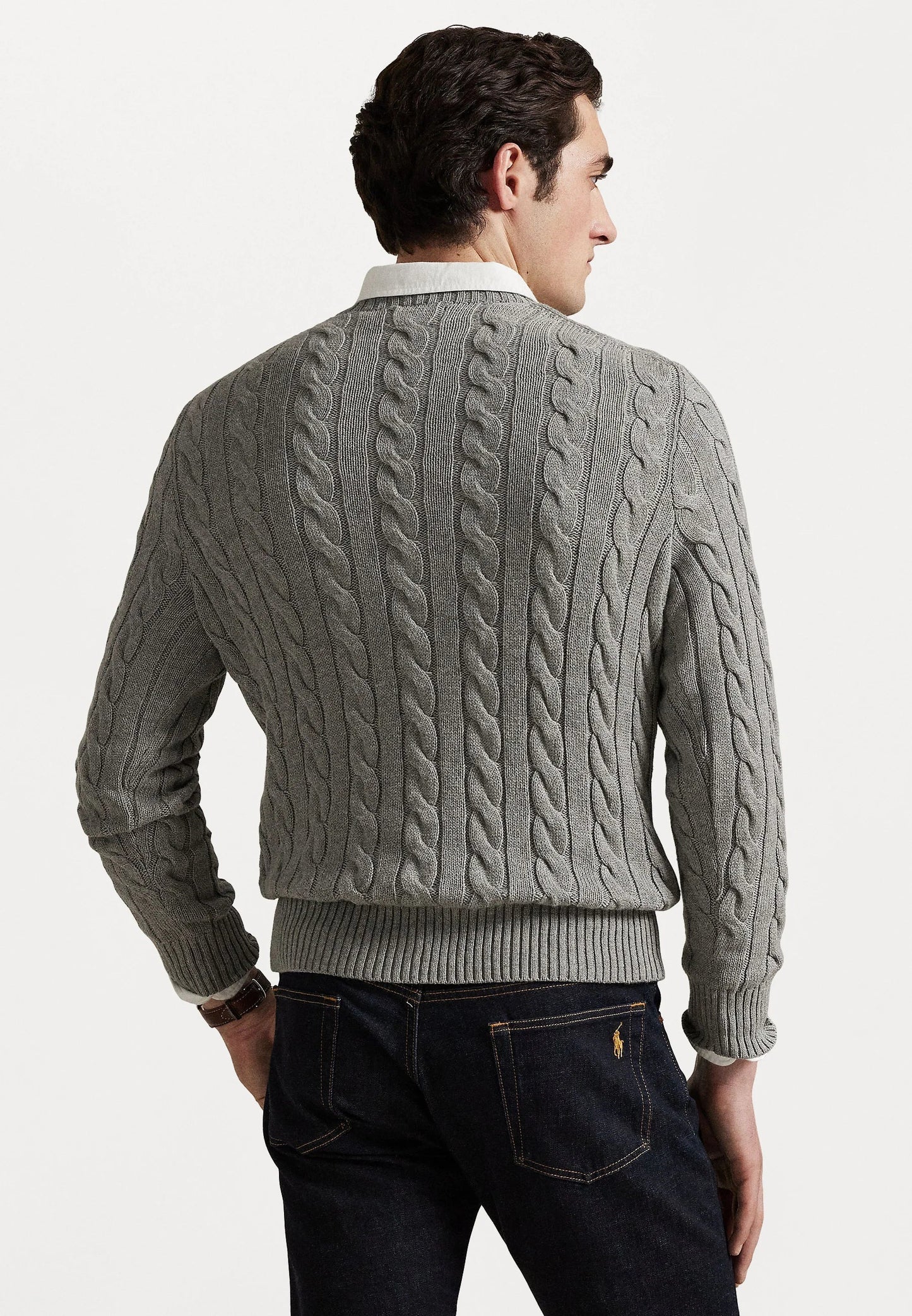 Pull Ralph Lauren En Laine Gris