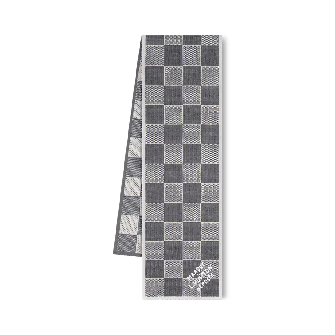 Bonnet et Écharpe Damier Heritage Gris