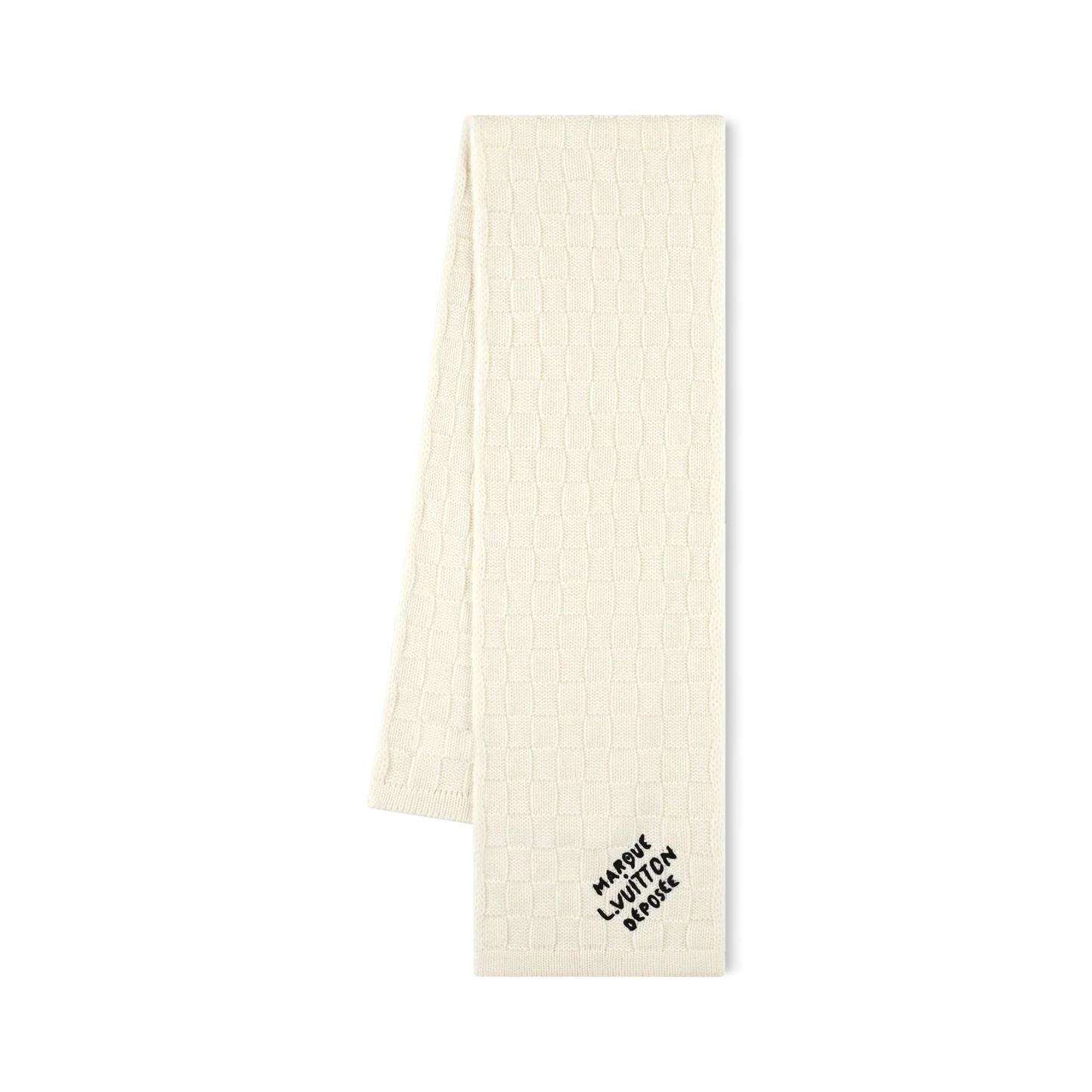 Bonnet et Écharpe Damier Snug Crème