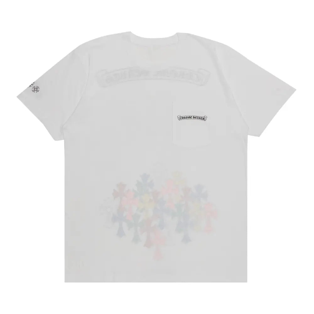 T-Shirt Heart Et Multicolore Chrome Blanc - photo 1/2 - UrbanDrip