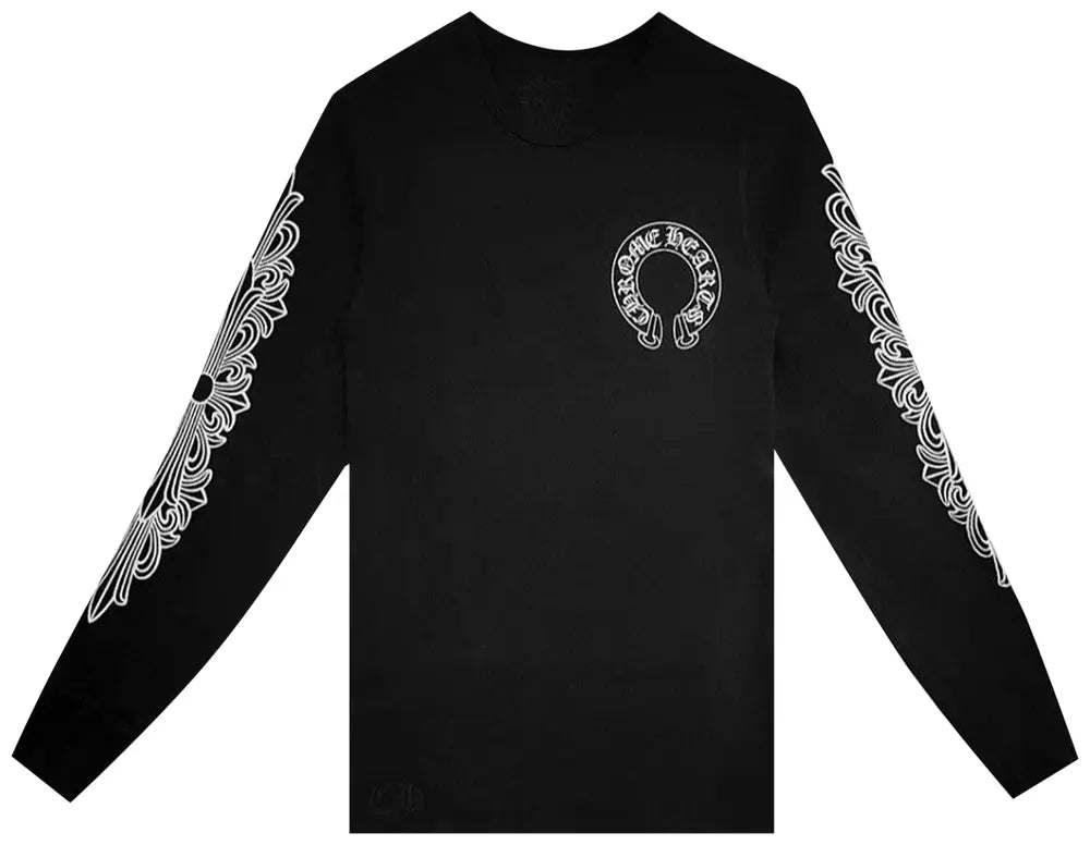 T-Shirt Manche Longue Chrome Heart Noir - UrbanDrip