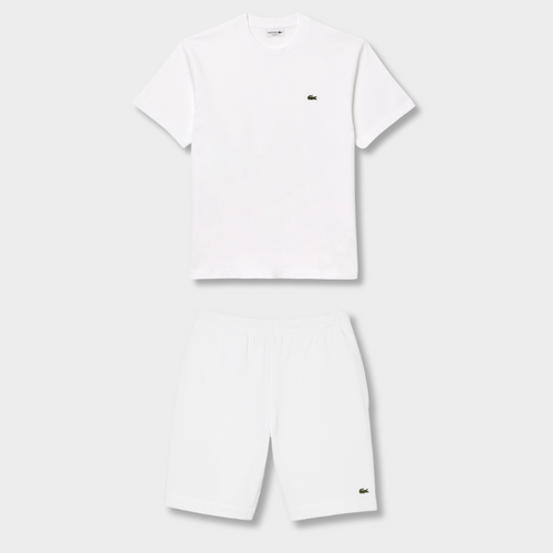 Ensemble short/t-shirt Lacoste Blanc