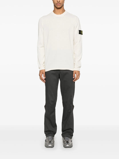Stone Island Pull Col Rond Beige