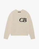 Sweat Pull CB Logo Knit Beige - photo 1/5 - UrbanDrip