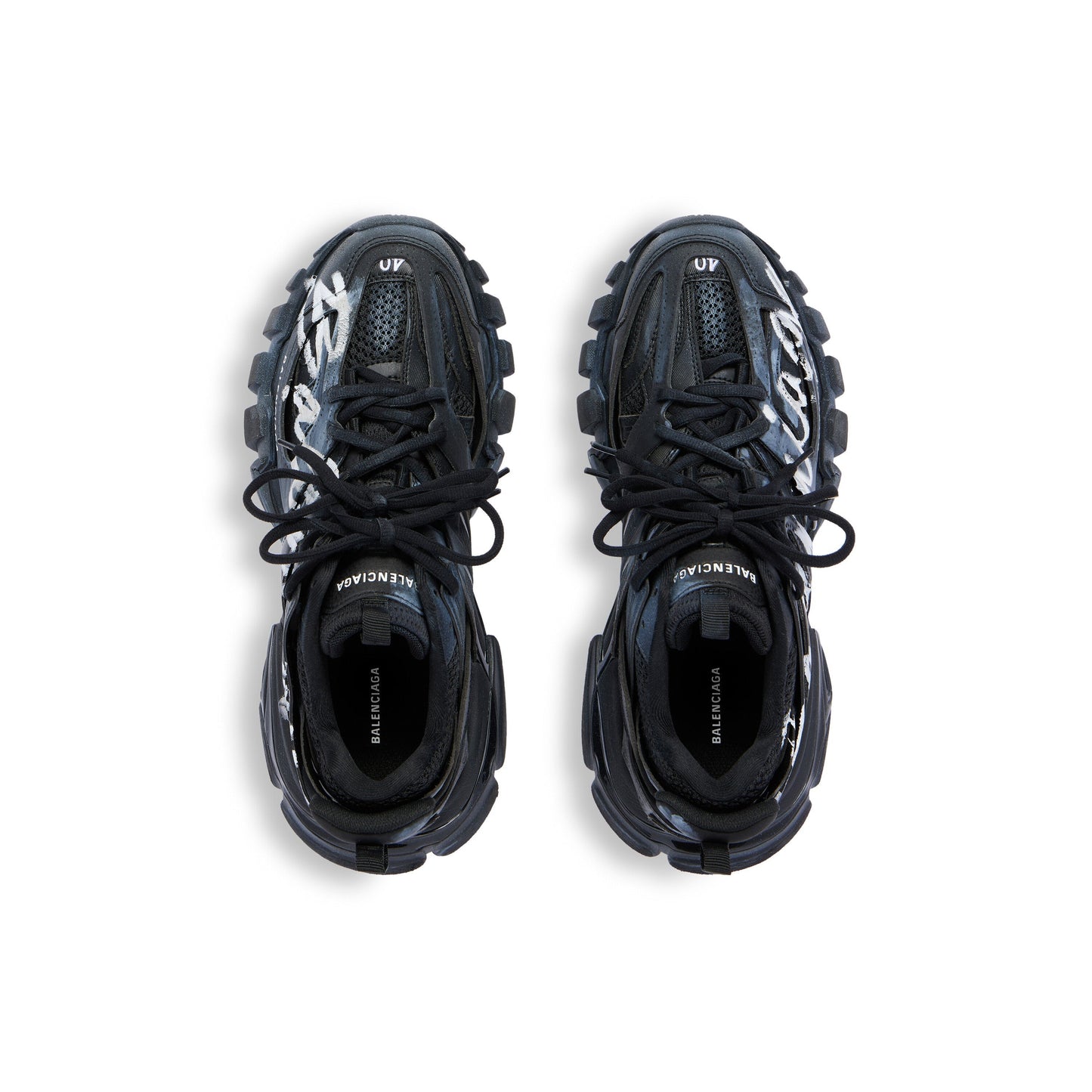 Balanciaga Track Noir Avec Logo Blanc