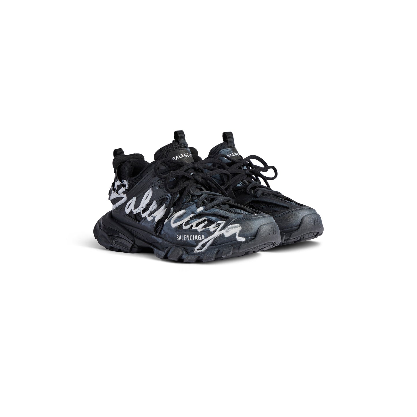 Balanciaga Track Noir Avec Logo Blanc