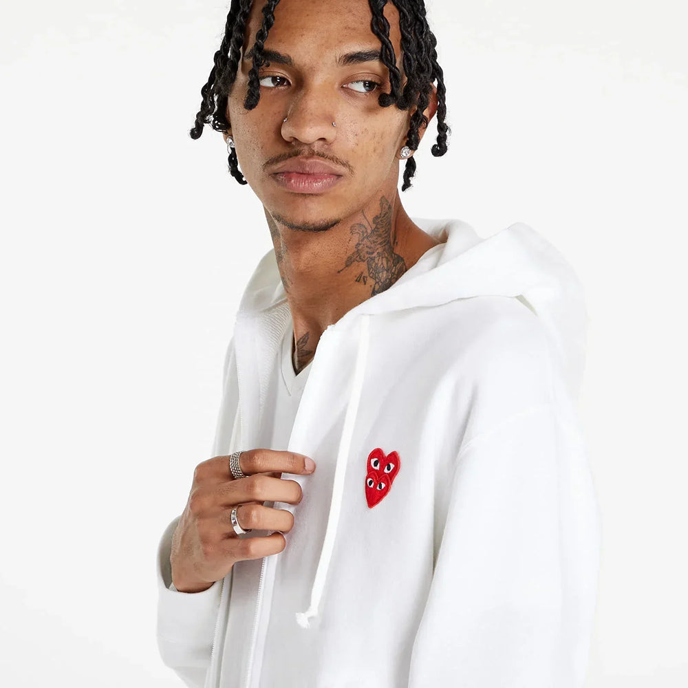 Sweat zippé Avec Capuche Blanc - photo 2/3 - UrbanDrip