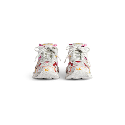 Balanciaga Runner Blanc Orange Rose Et Rouge