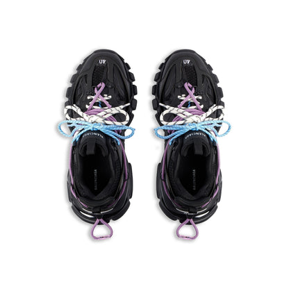 Balanciaga Track Noir Avec Laces Rose Et Bleue