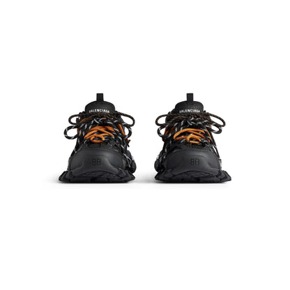 Balanciaga Track Avec Laces Noire Et Orange