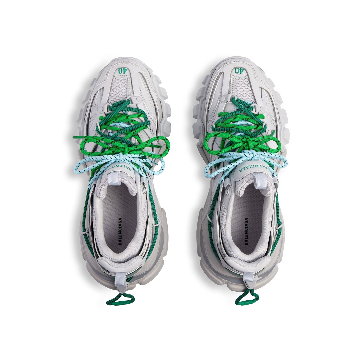 Balanciaga Track Gris Avec Laces Verte et Bleue