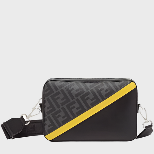 Sacoche Camera Bag Monogram Noir Bande Jaune