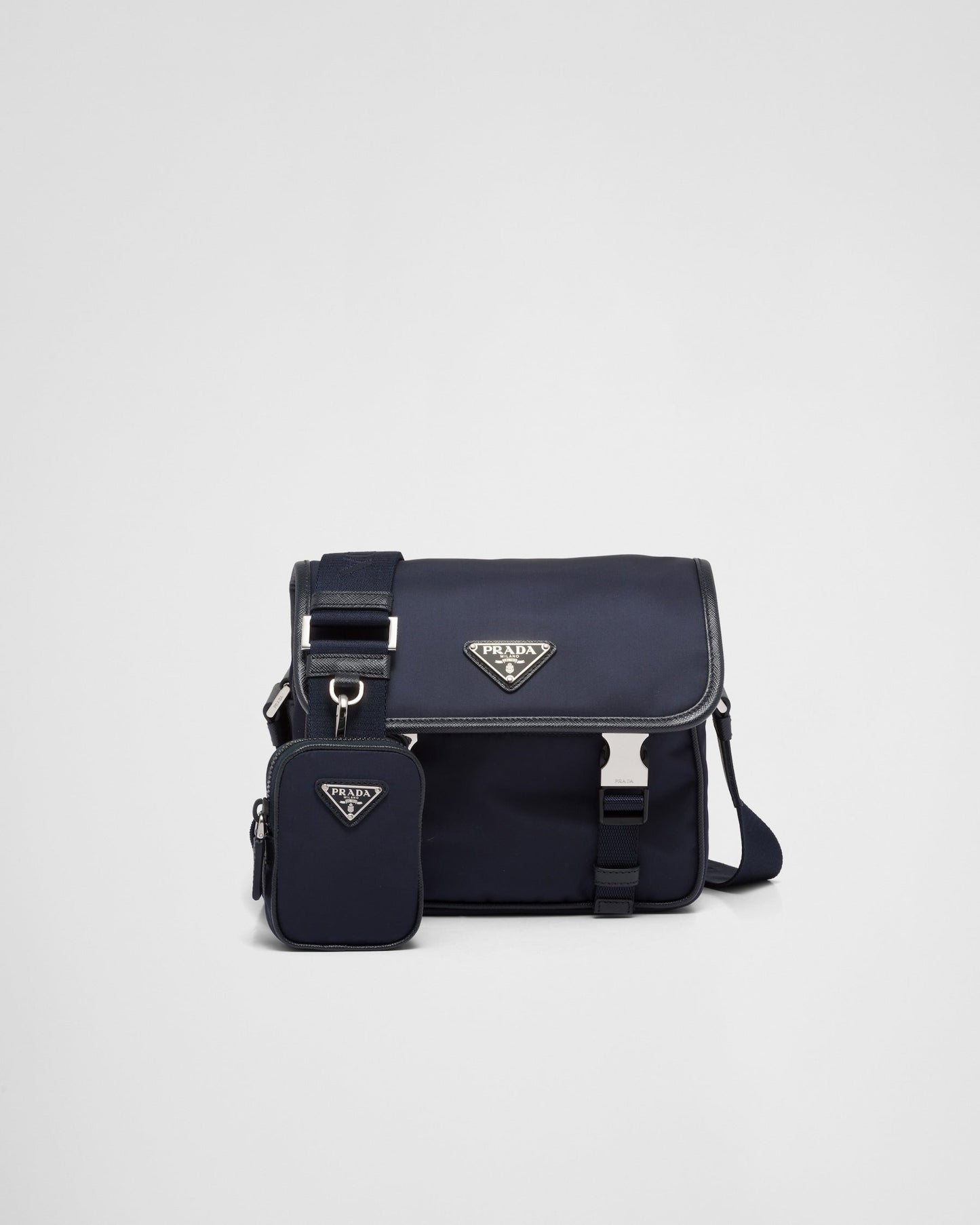 Sac porté épaule en Re-Nylon et cuir Saffiano