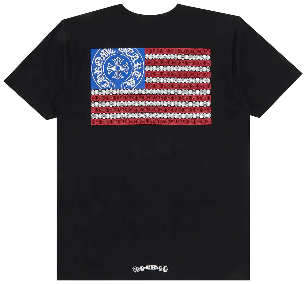 T-Shirt Heart Drapeau US Chrome Noir - photo 2/2 - UrbanDrip