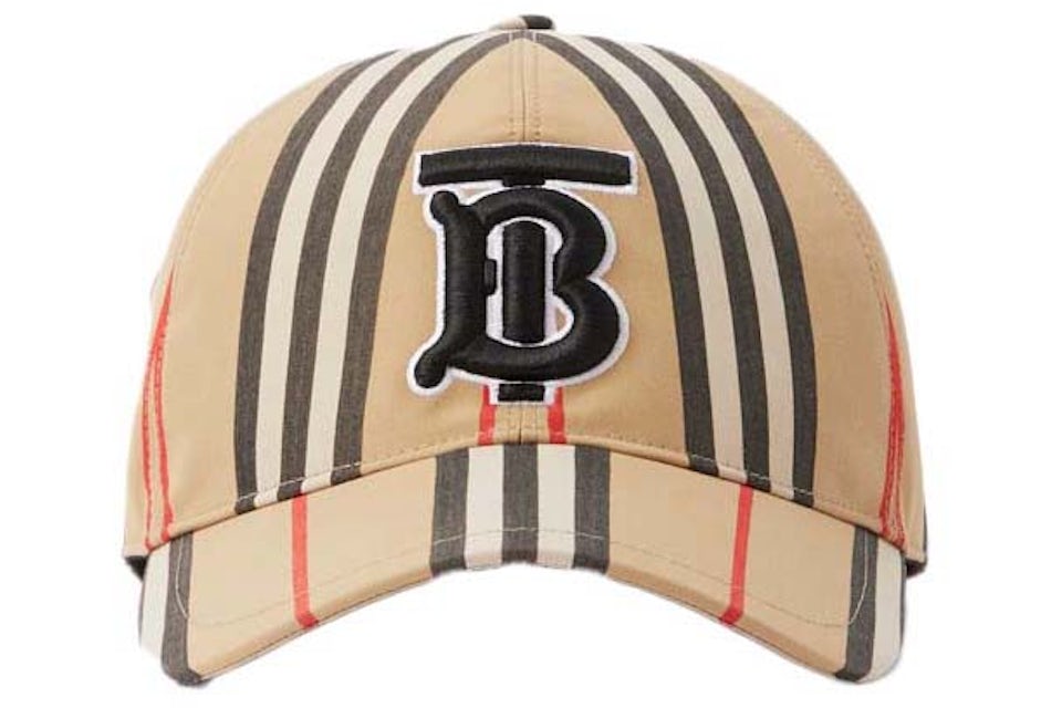 Casquette de baseball coton carreaux traditionnels monogramme Beige - photo 1/2 - UrbanDrip