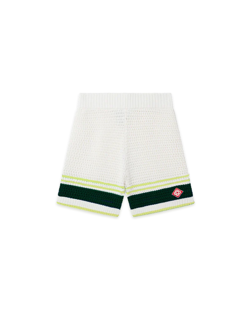 Short TENNIS CROCHET SHORTS 2 Blanc - UrbanDrip