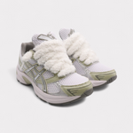 Sneakers Dried Leaf Fluffy Laces White Green - photo 2/6 - UrbanDrip