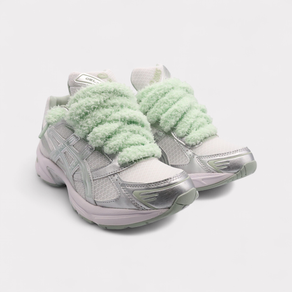 Sneakers Fluffy Laces Mint Vert Sauge Givré - photo 3/7 - UrbanDrip