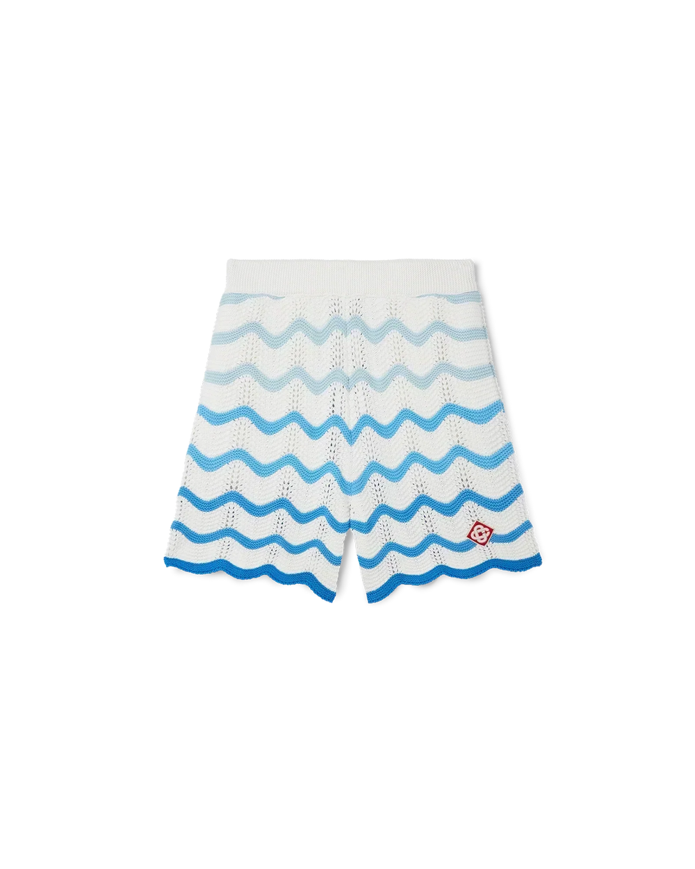 Short Wavy Gradient Crochet Shorts Blanc - photo 1/6 - UrbanDrip
