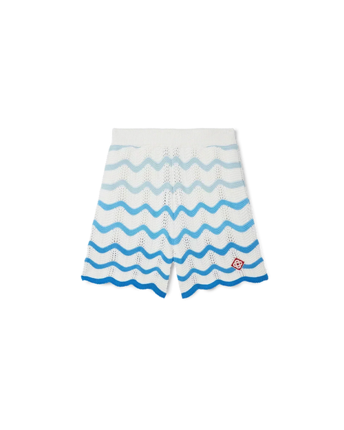 Wavy Gradient Crochet Shorts - Casablanca