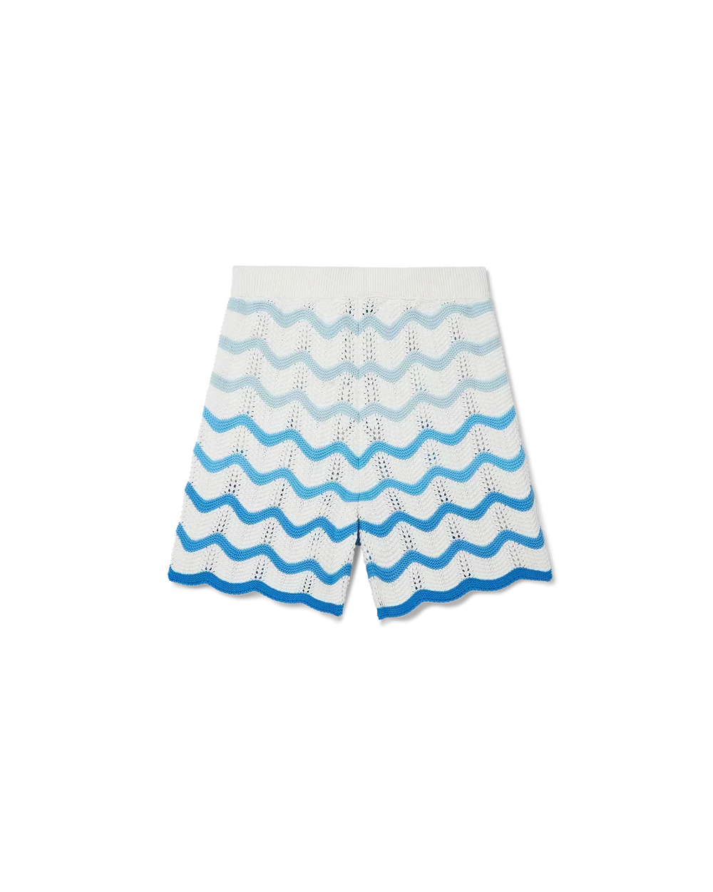 Short Wavy Gradient Crochet Shorts Blanc - photo 6/6 - UrbanDrip