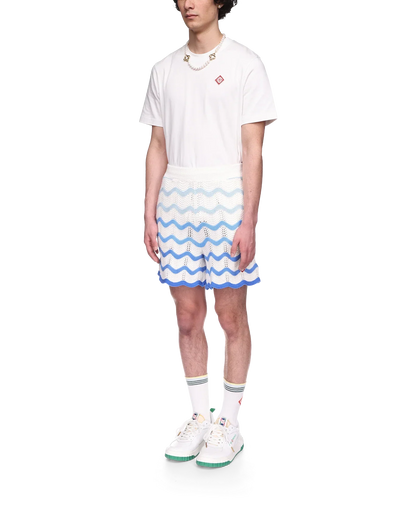 Wavy Gradient Crochet Shorts - Casablanca