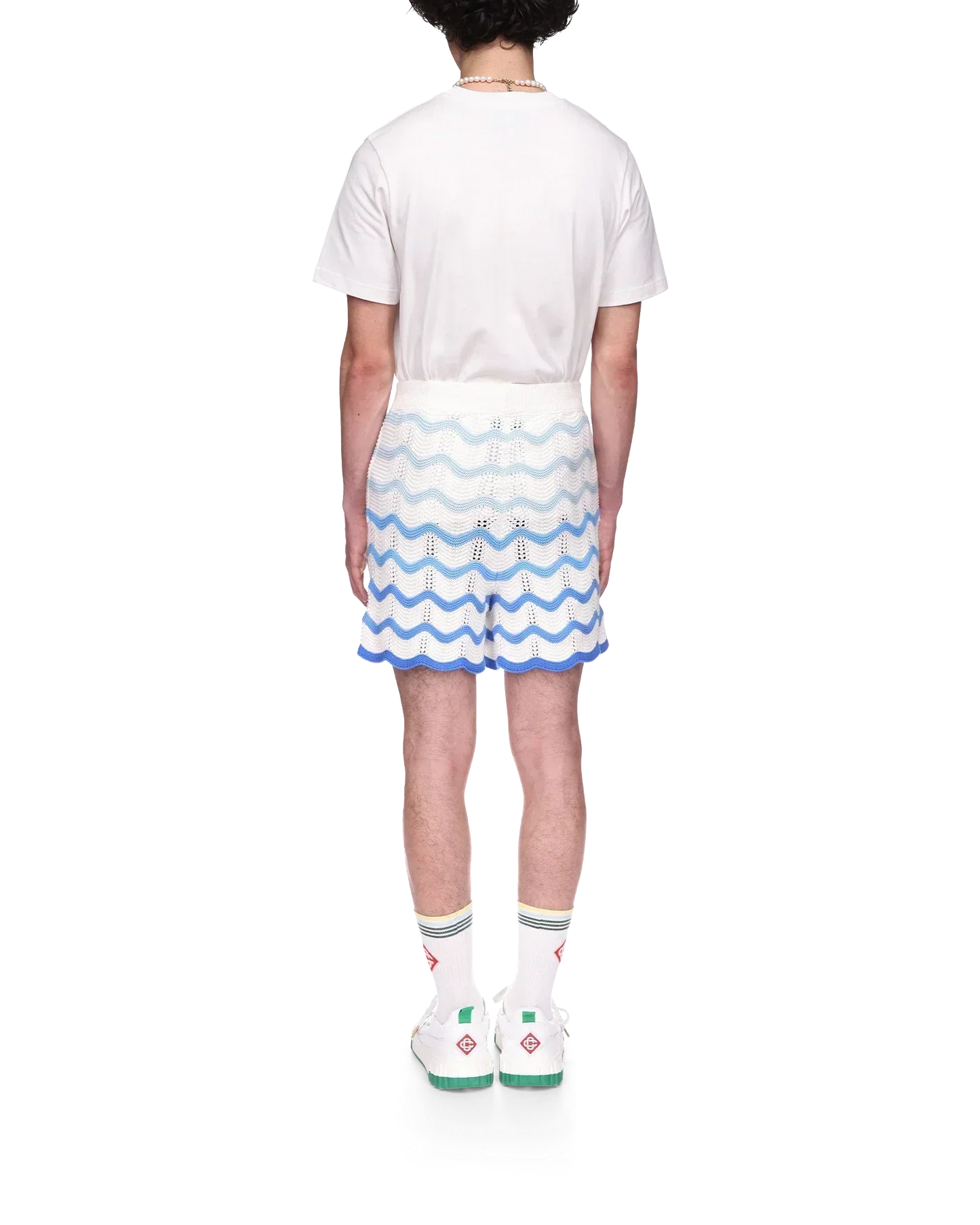 Wavy Gradient Crochet Shorts - Casablanca
