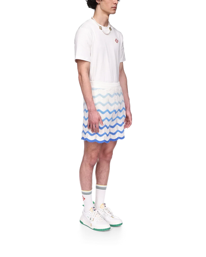 Wavy Gradient Crochet Shorts - Casablanca