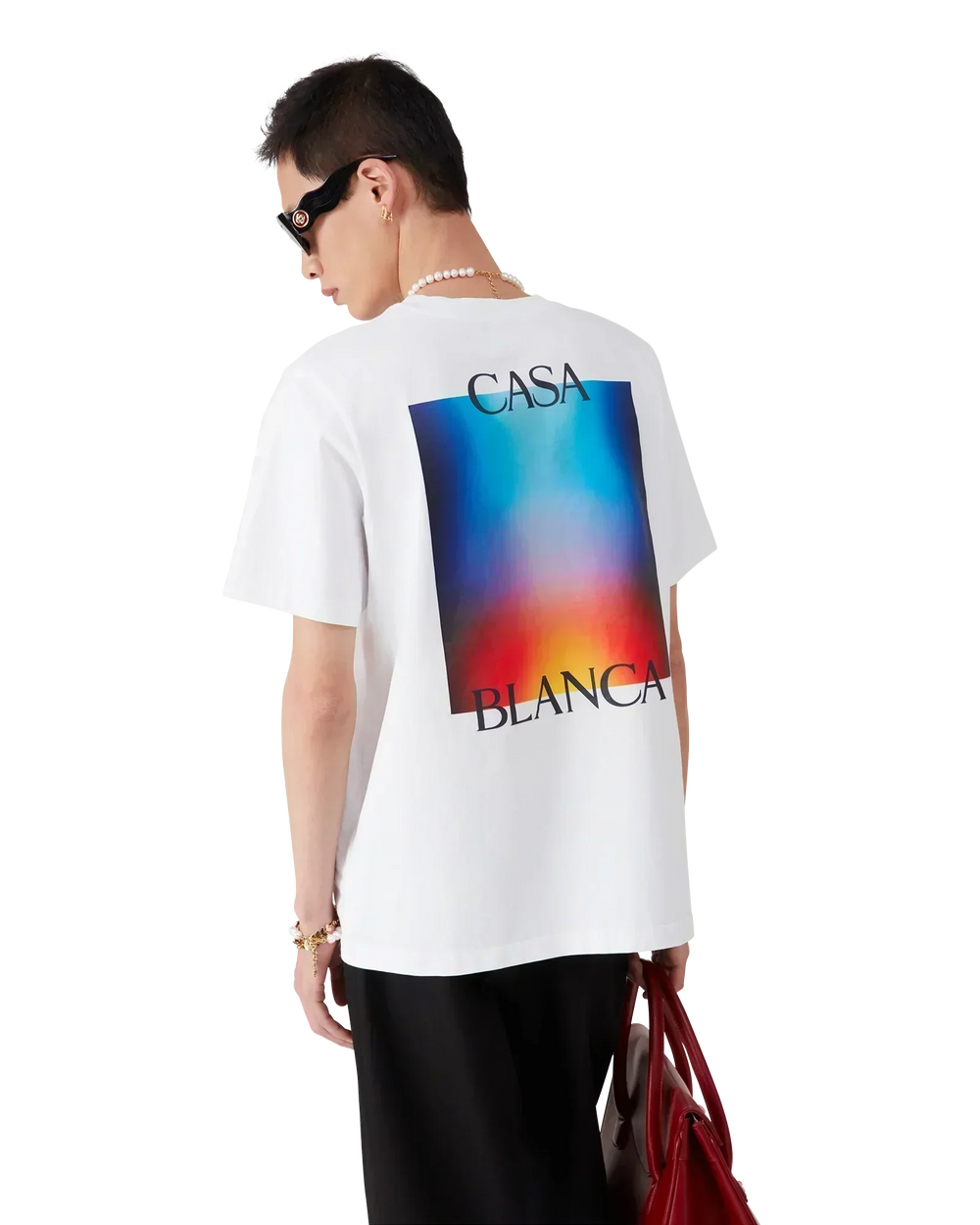 T-Shirt Gradient Casa Logo 2 Blanc - photo 3/5 - UrbanDrip