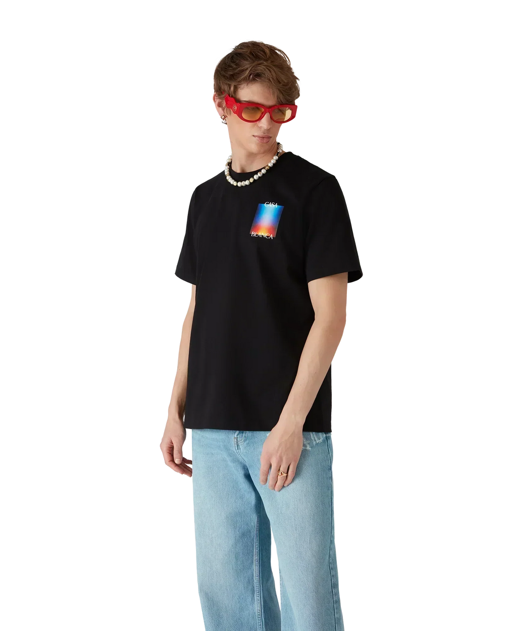 T-Shirt Gradient Casa Logo Blanc - photo 3/5 - UrbanDrip