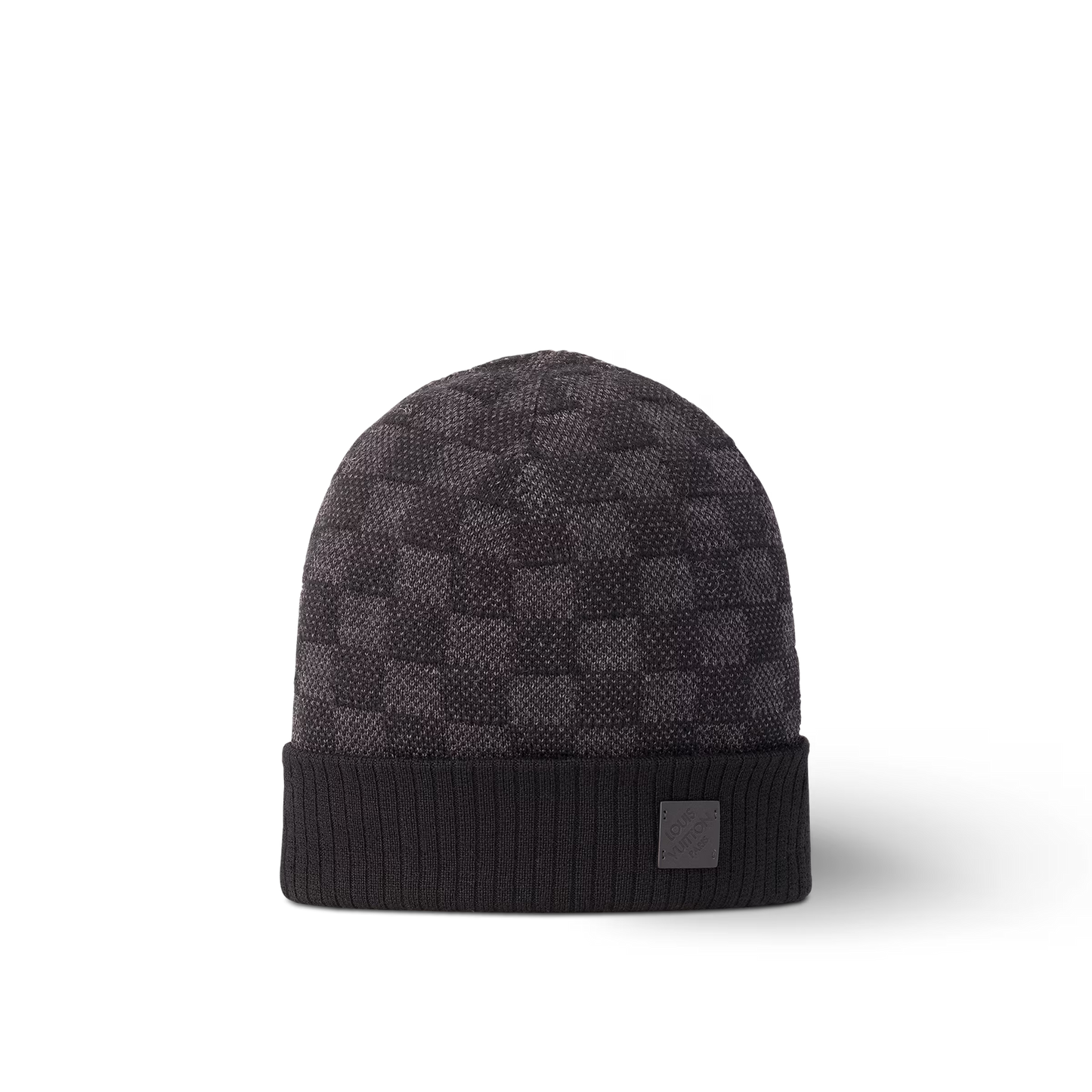 Bonnet et Écharpe Neo Petit Damier Gris Foncé
