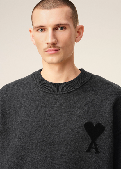 PULL GRIS COL ROND AMl