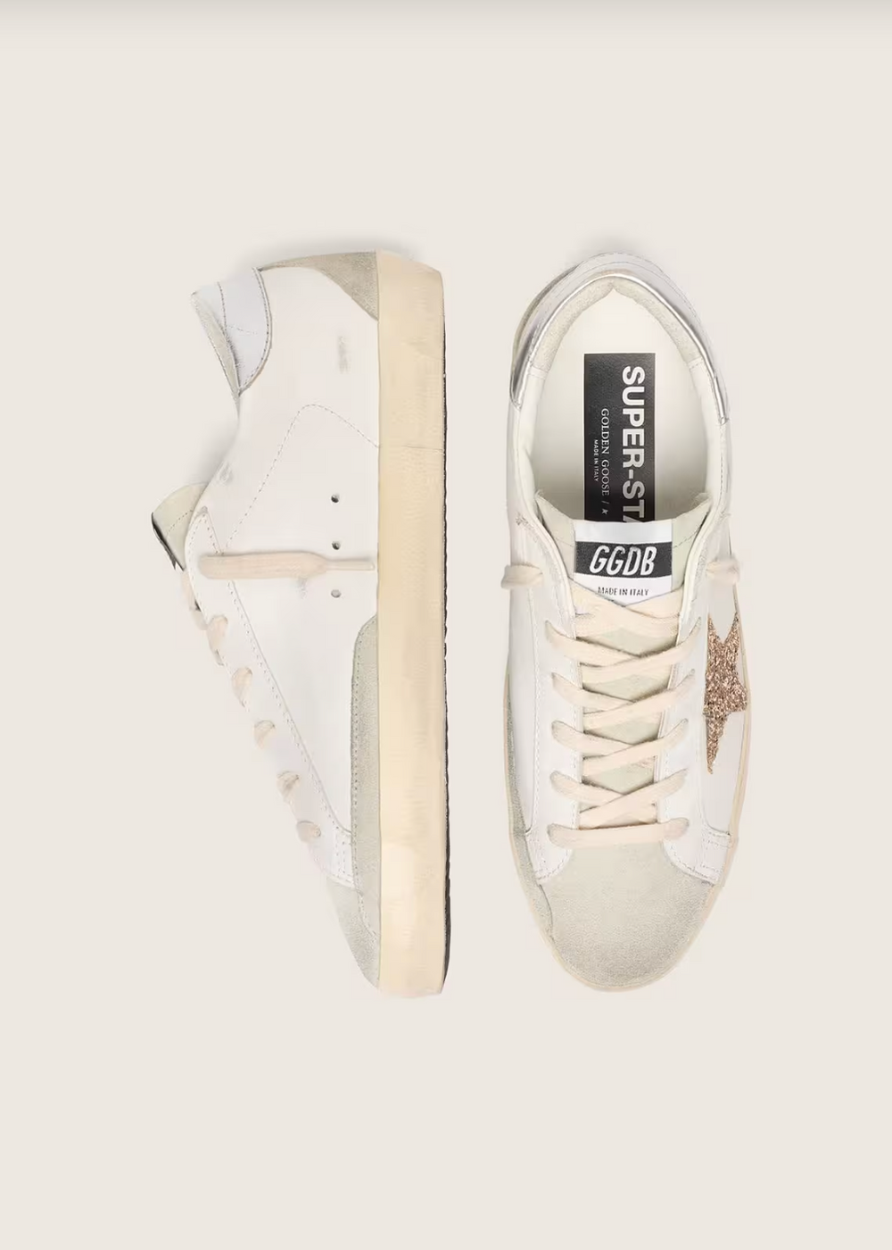 Sneakers paillettes dorées et daim Doré Gris - photo 3/4 - UrbanDrip