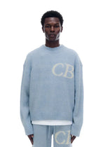 Sweat Pull CB Logo Knit Bleu Ciel - photo 5/5 - UrbanDrip