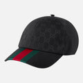 Cap Noire Bande Signature Verte Rouge