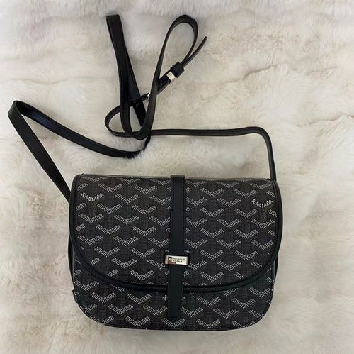 Sacoche Besace Chevron Noir