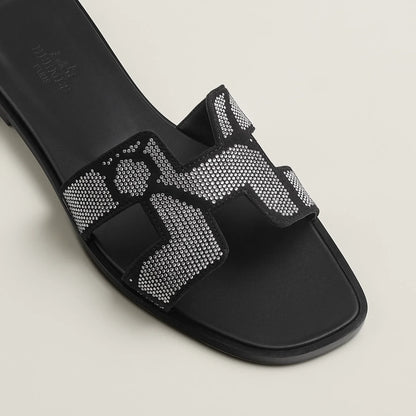 Sandales Oran Noir Cristal