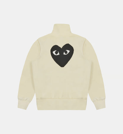 Sweat zippé CDG Sans Capuche Beige