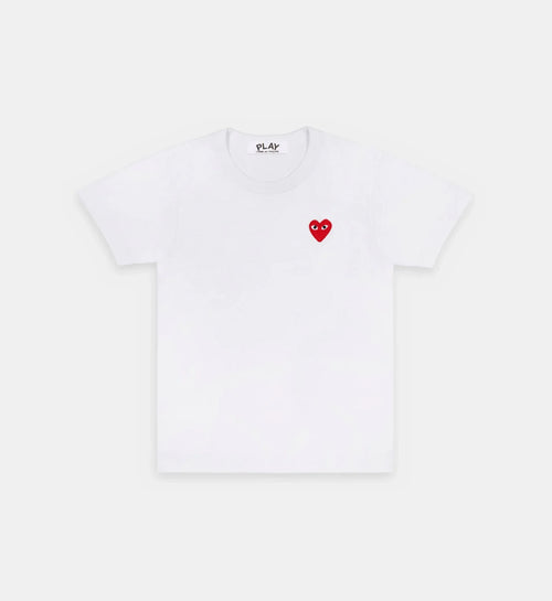 T-Shirt CDG Blanc Logo Rouge